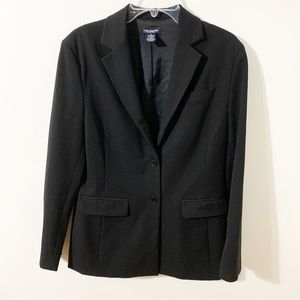 The Limited Stretch Fully Lined Longer Length Black Button Blazer Career Office